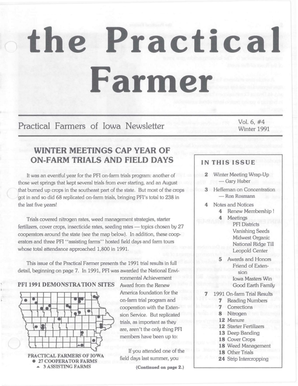 Practical Farmers of Iowa Newsletter