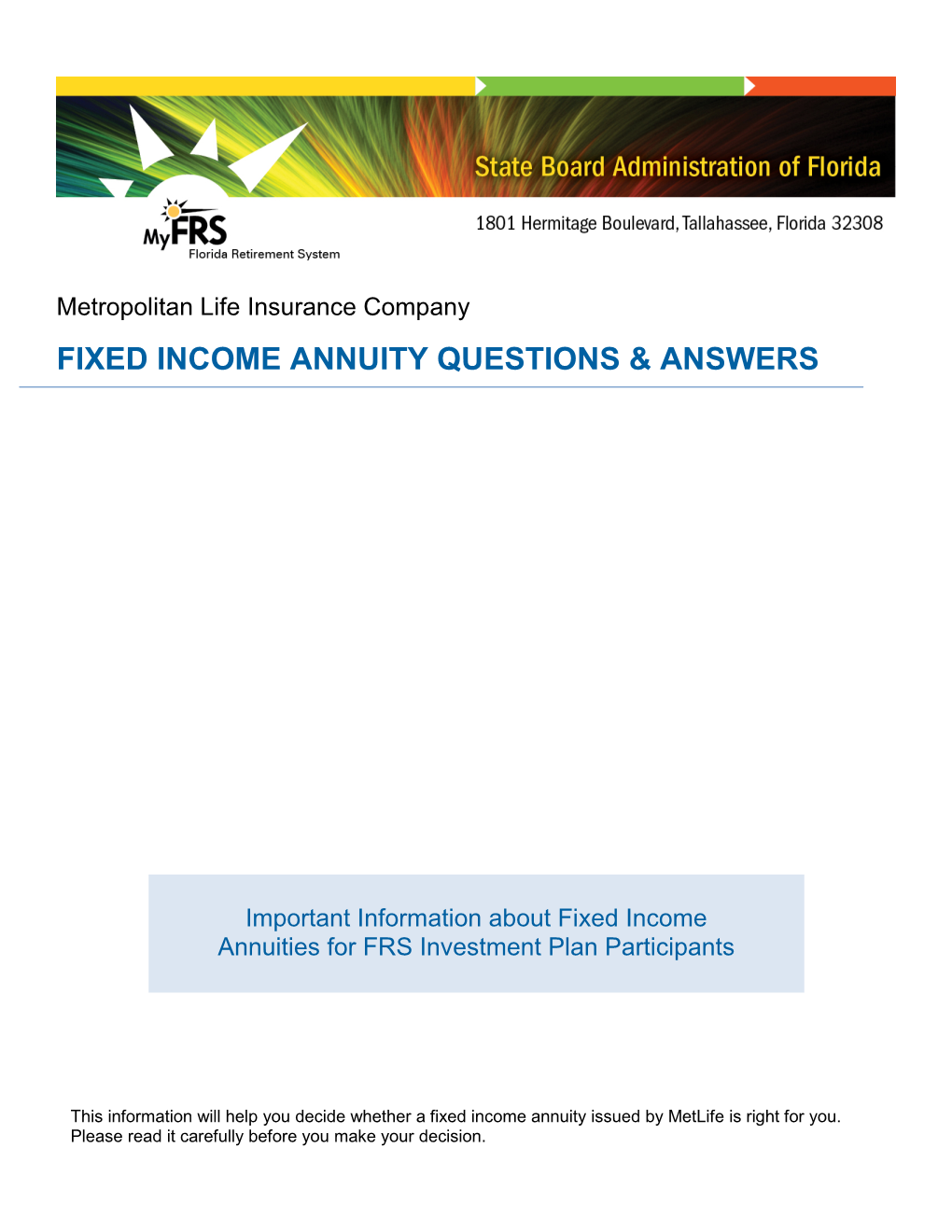 Annuity Questions & Answers