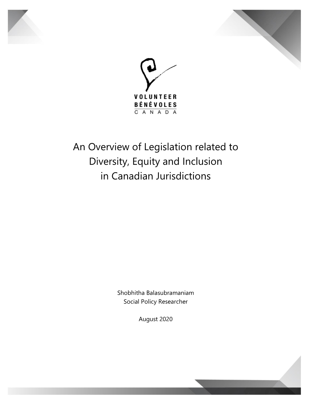 An Overview of Legislation Related to Diversity, Equity and Inclusion in Canadian Jurisdictions