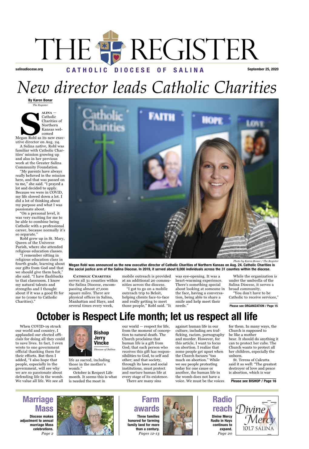 New Director Leads Catholic Charities by Karen Bonar the Register