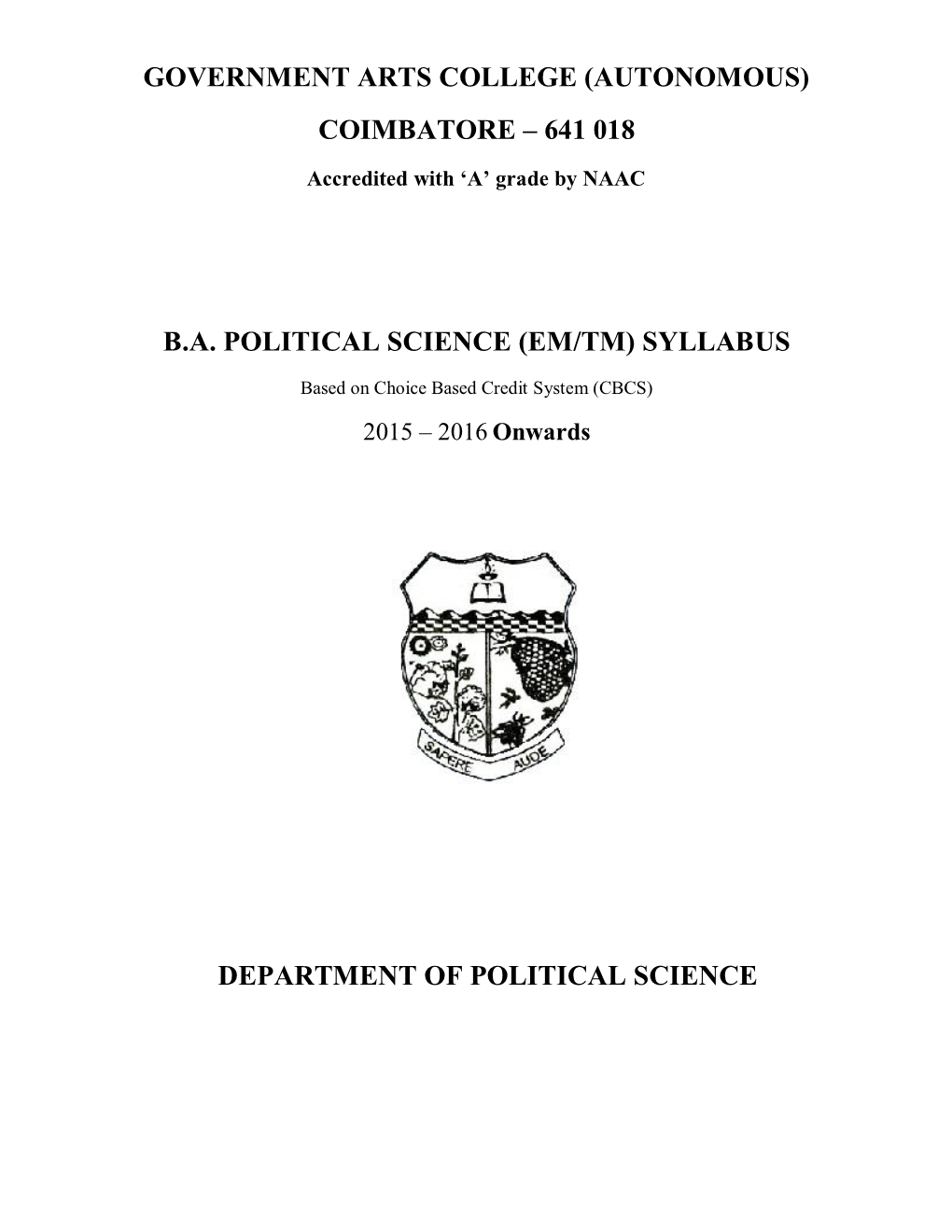 BA Political Science