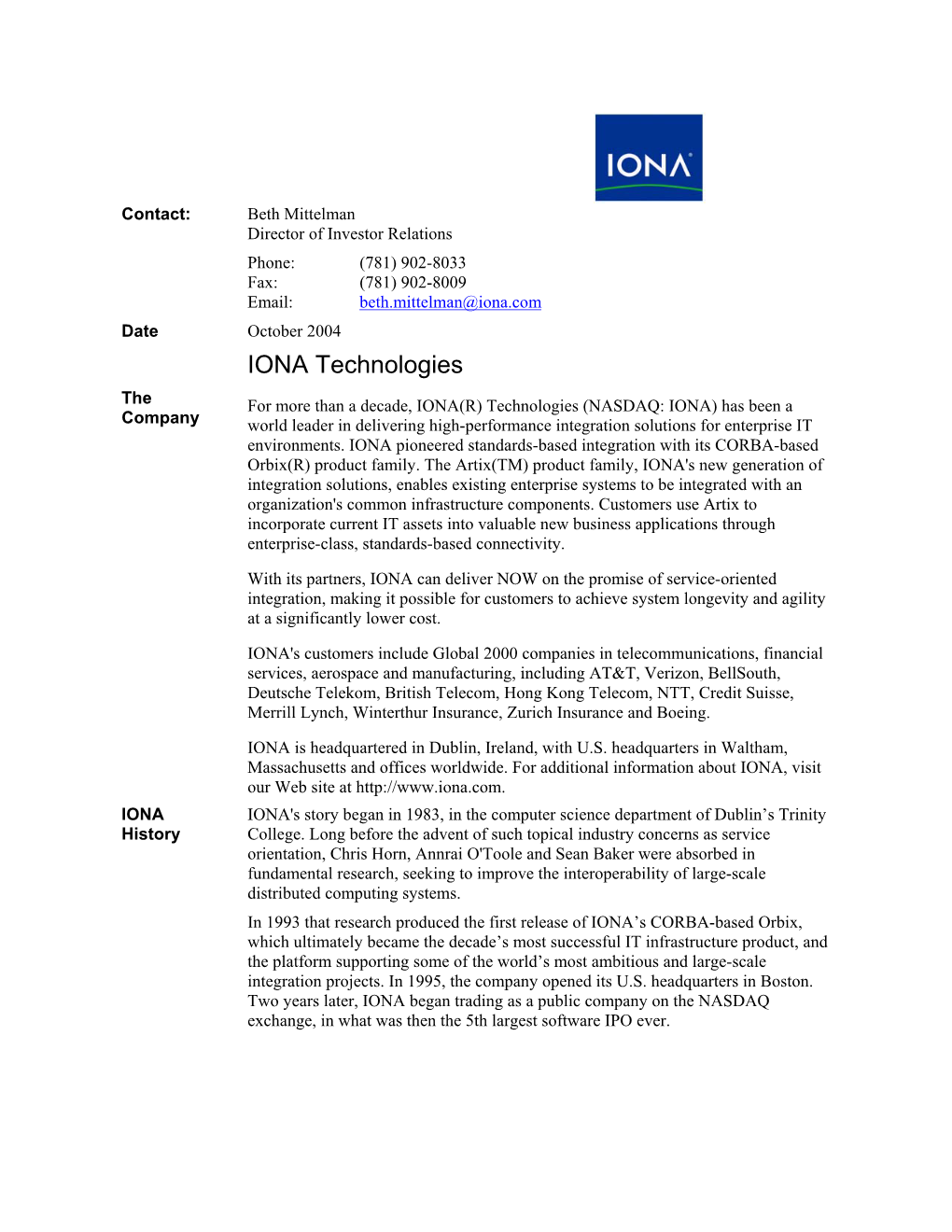 IONA Technologies