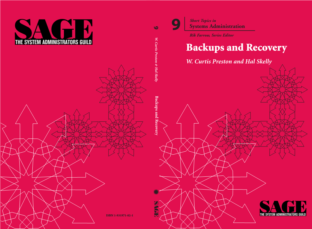 Backups and Recovery Backups W