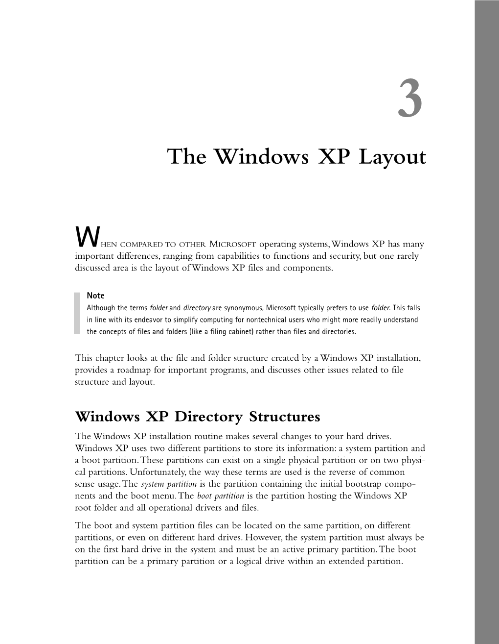 The Windows XP Layout