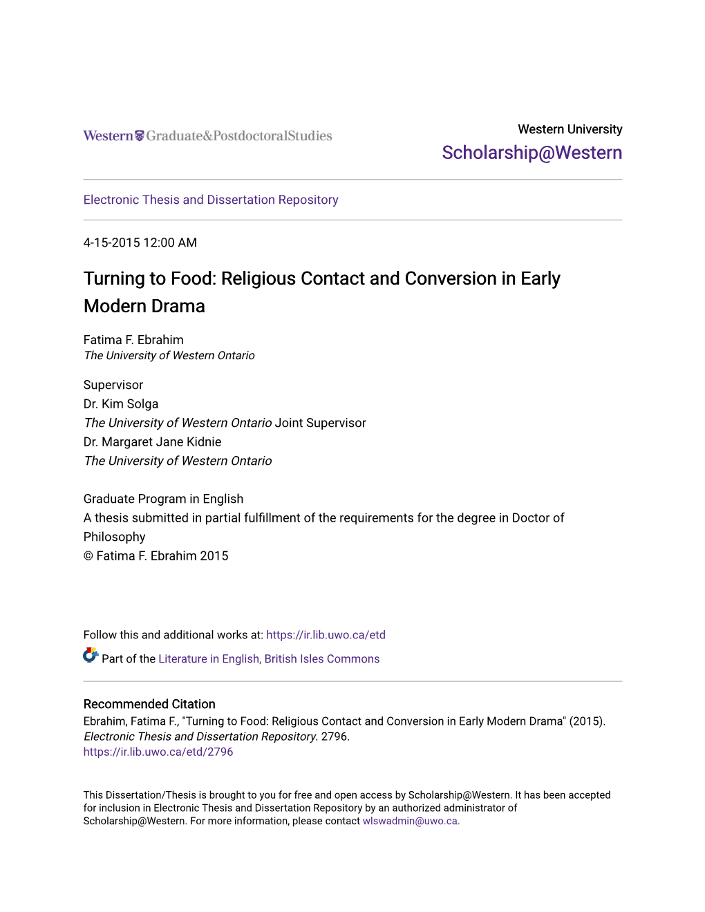 Religious Contact and Conversion in Early Modern Drama