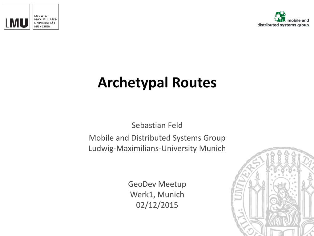 Archetypes of Alternative Routes in Buildings