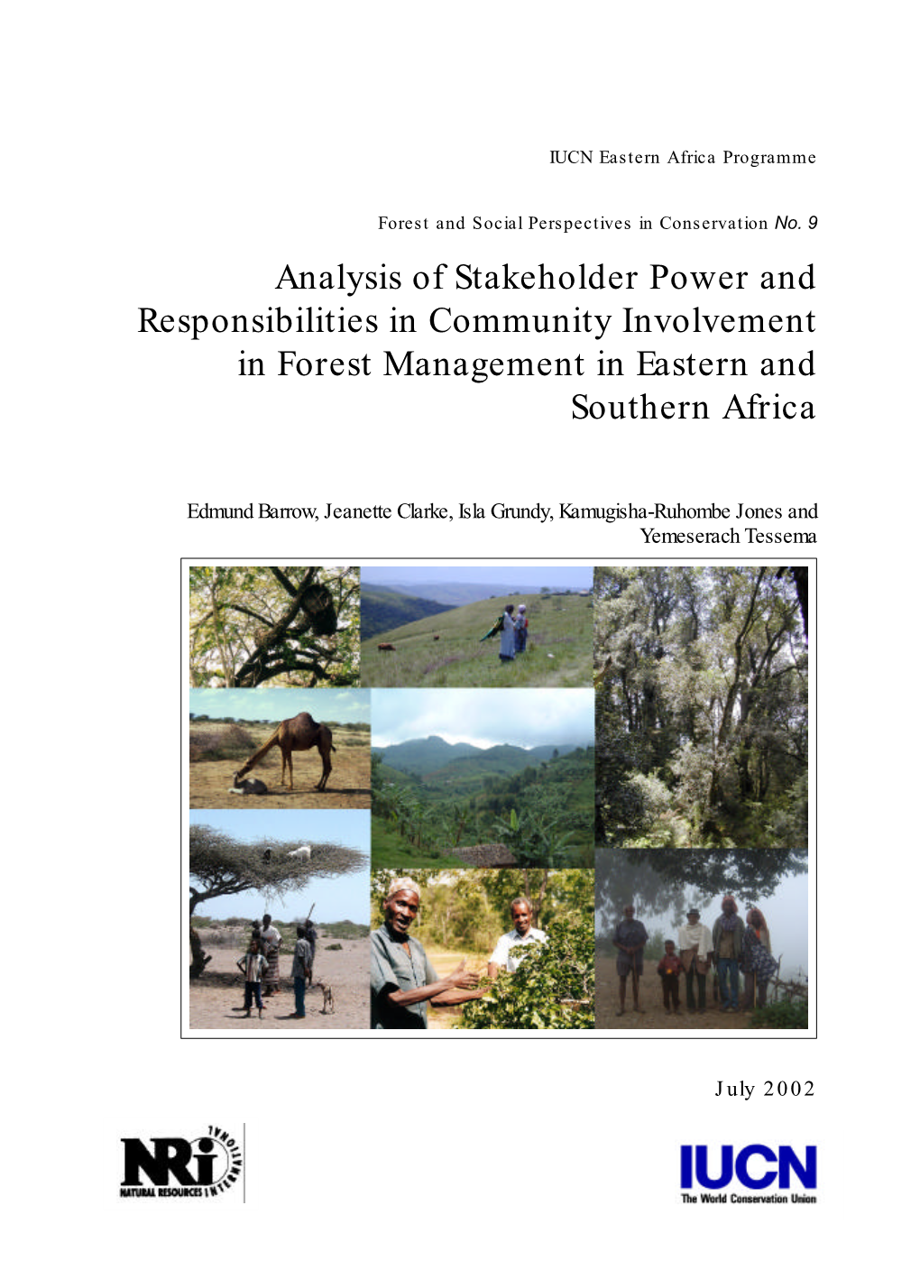 Analysis of Stakeholder Power and Responsibilities in Community Involvement in Forest Management in Eastern and Southern Africa