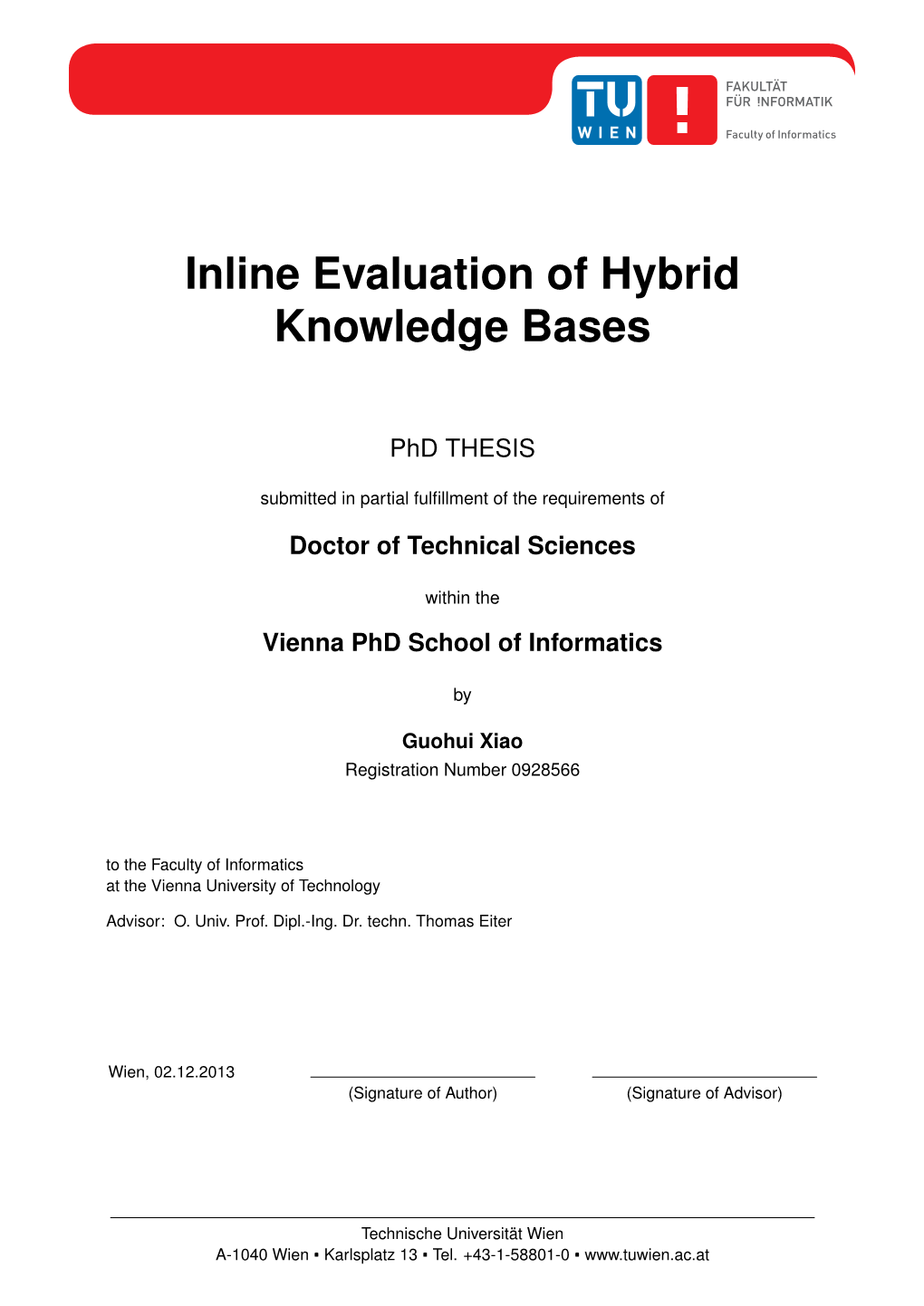 Inline Evaluation of Hybrid Knowledge Bases