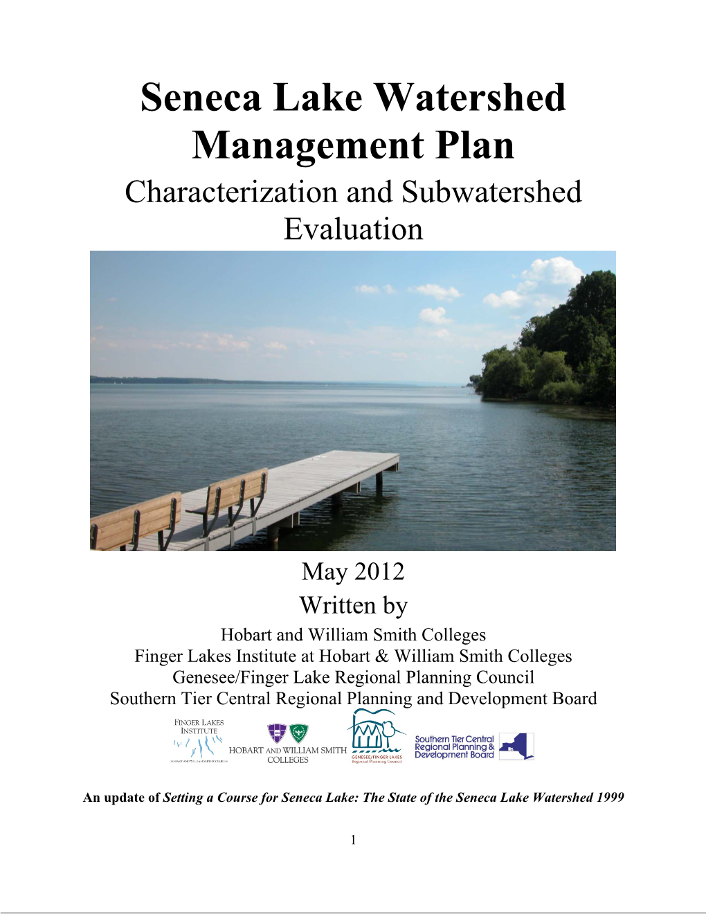 Seneca Lake Watershed Management Plan Characterization and Subwatershed Evaluation