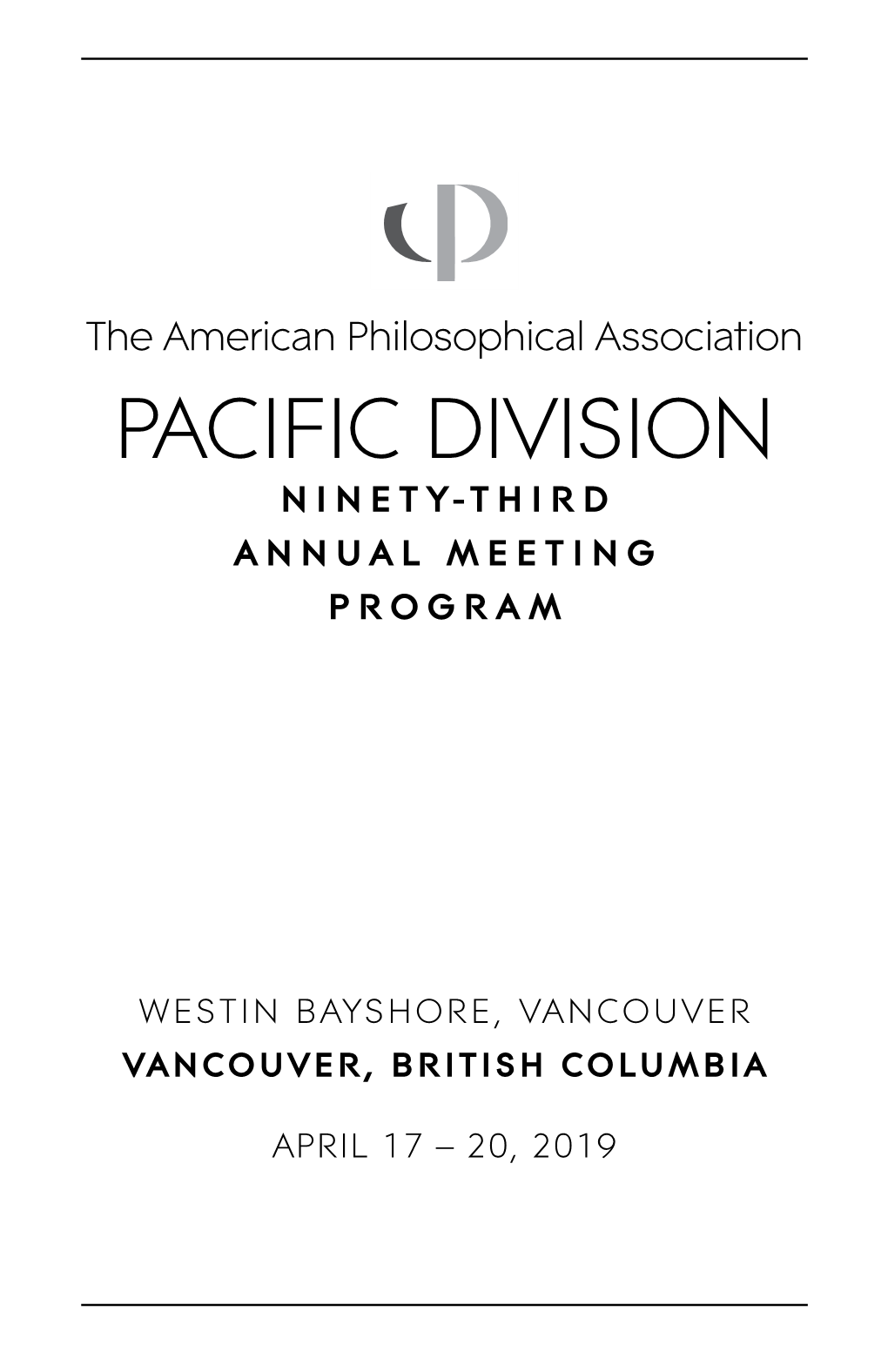 2019 APA Pacific Division Meeting Program