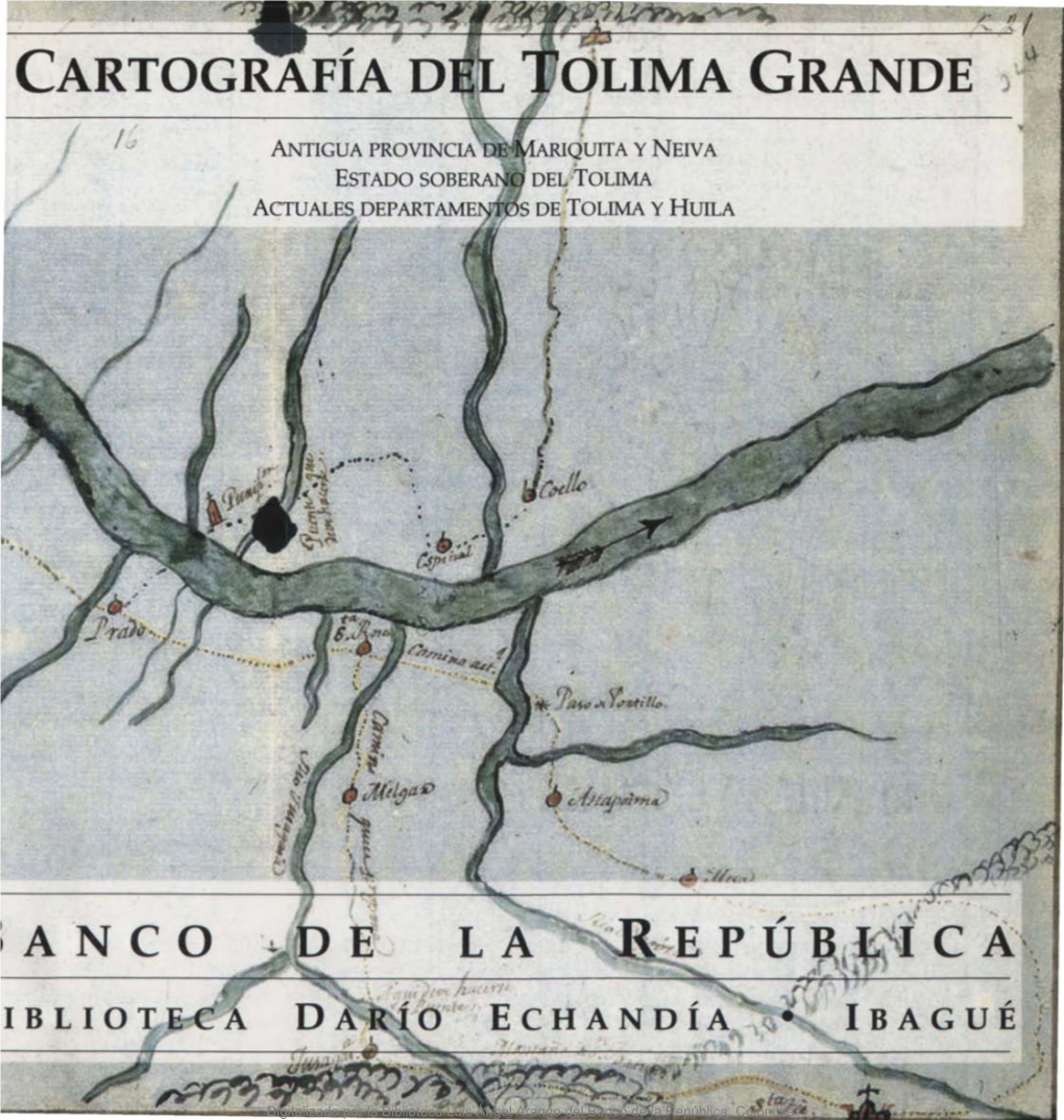 Cartografía Del Tolima Grande: Antigua Provincia De Mariquita Y Neiva Estado Soberano Del Tolima, Actuales Departamentos Del To