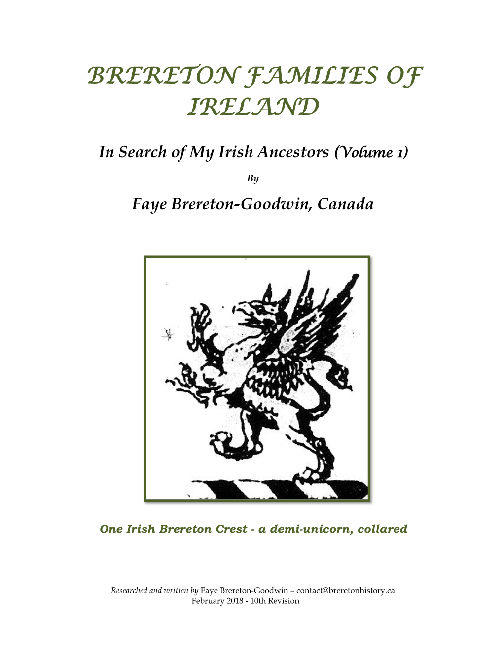 Part Iii the Breretons of Ireland