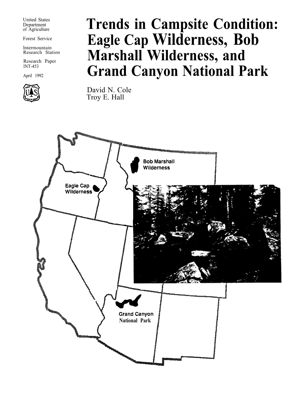 Eagle Cap Wilderness, Bob Marshall Wilderness, and Grand Canyon National Park