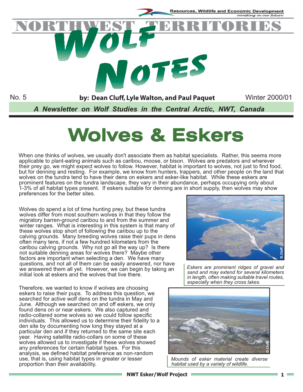 Wolves & Eskers