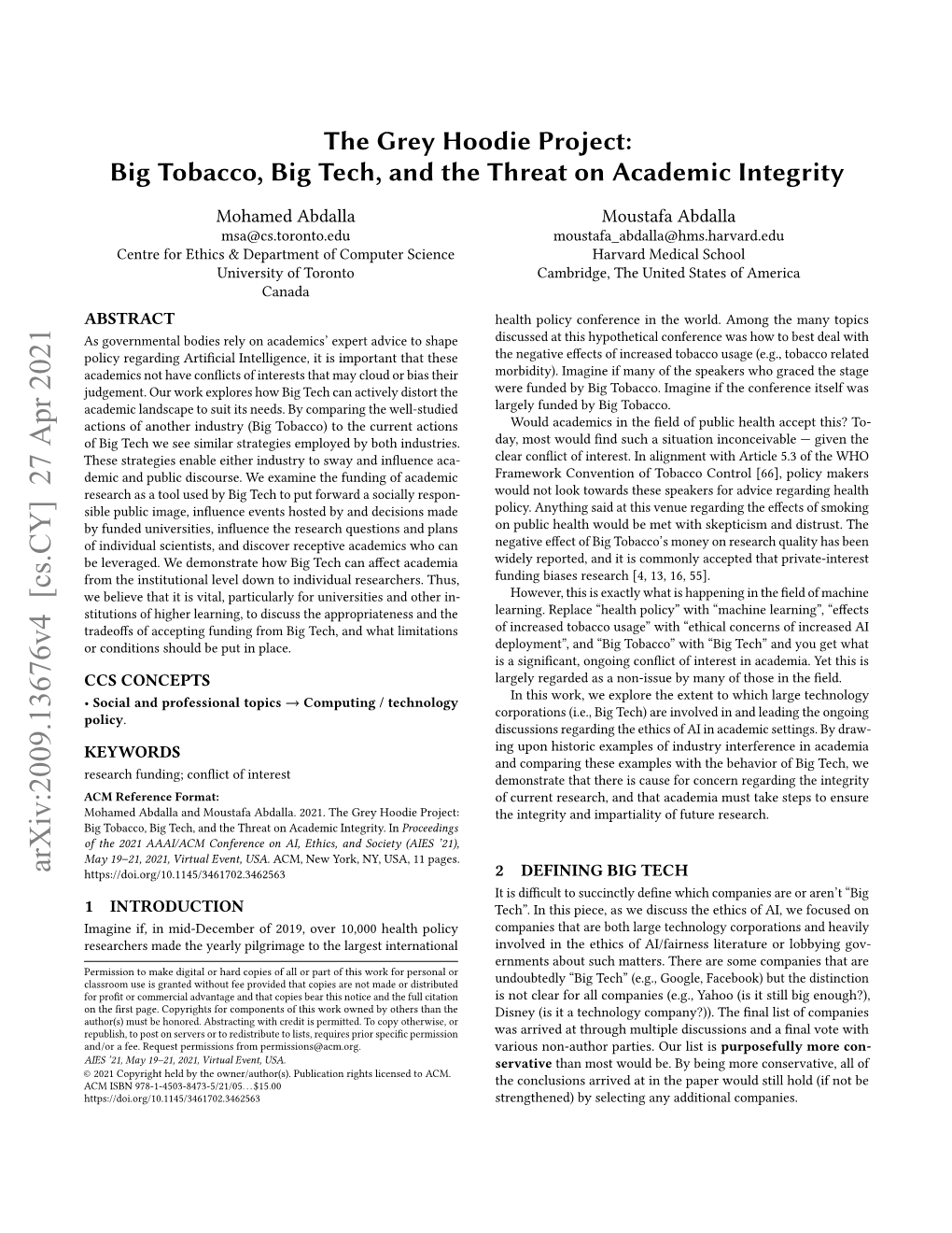 Big Tobacco, Big Tech, and the Threat on Academic Integrity