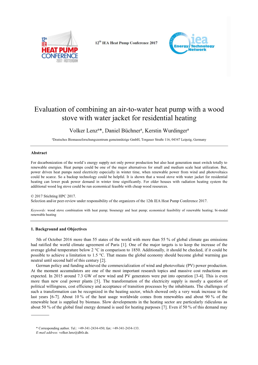 Evaluation of Combining an Air-To-Water Heat Pump with a Wood Stove with Water Jacket for Residential Heating