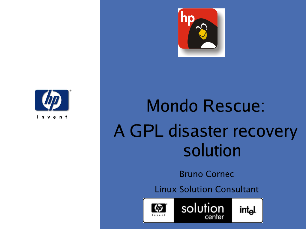 Mondorescue Presentation