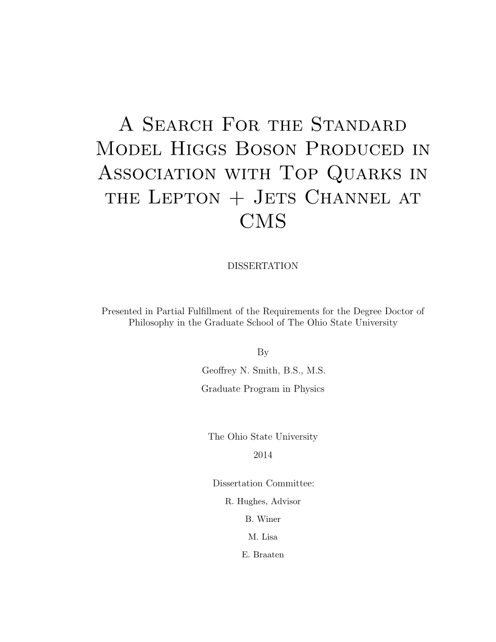 A Search for the Standard Model Higgs Boson Produced in Association with Top Quarks in the Lepton + Jets Channel at CMS