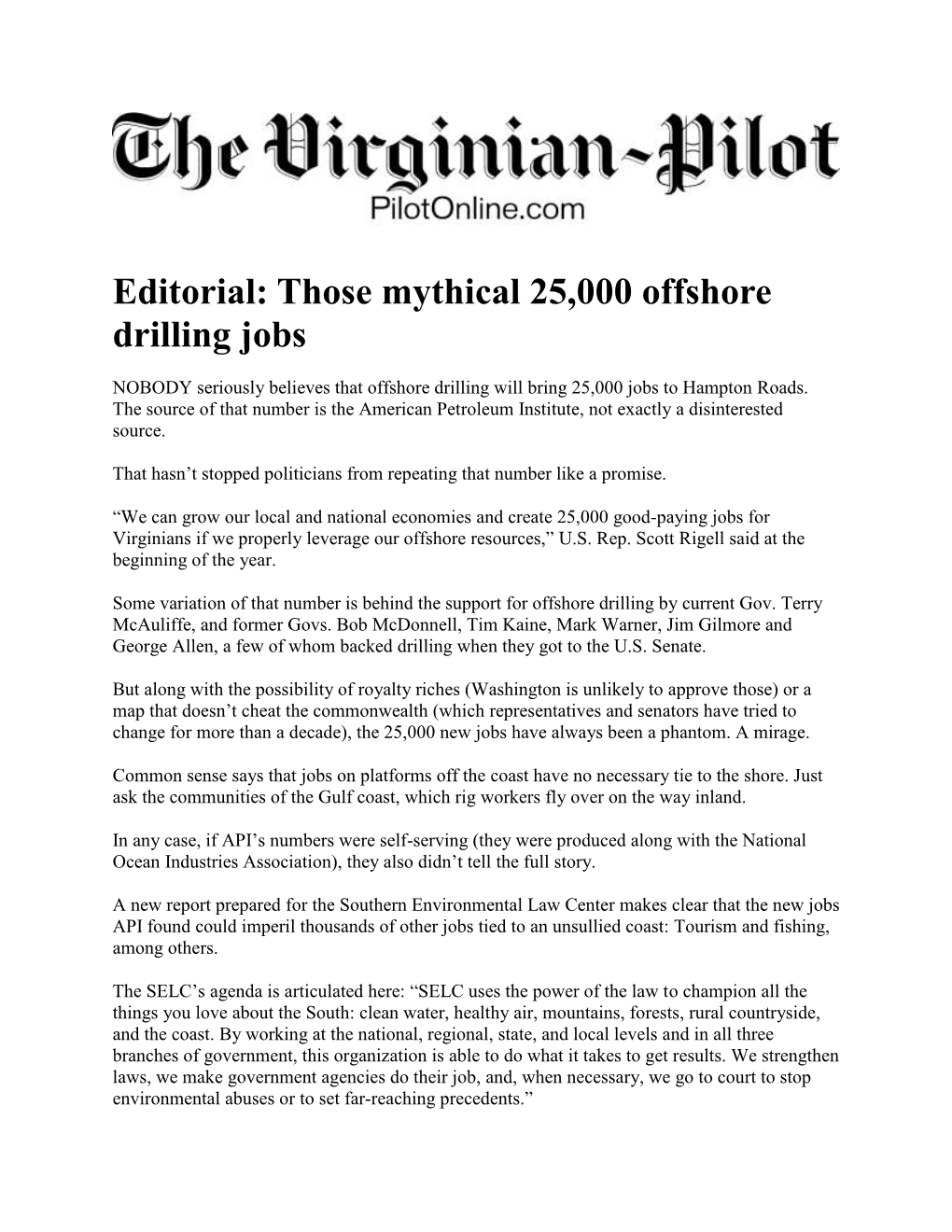 Those Mythical 25000 Offshore Drilling Jobs