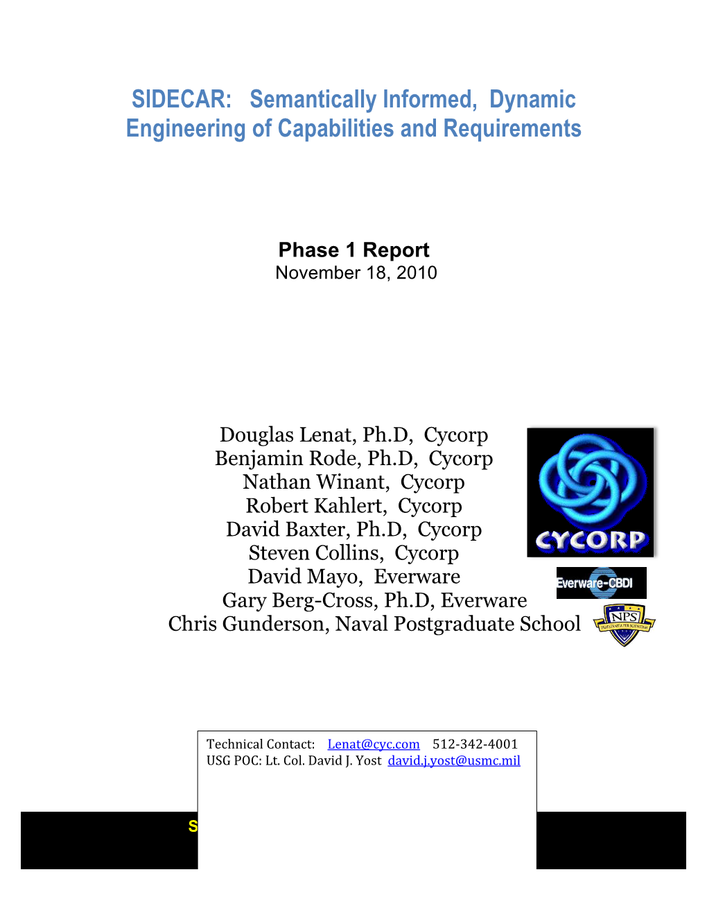 SIDECAR: Semantically Informed, Dynamic Engineering of Capabilities and Requirements