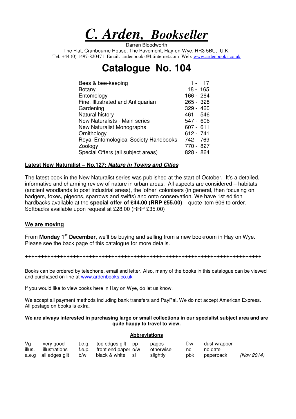 Catalogue No. 104
