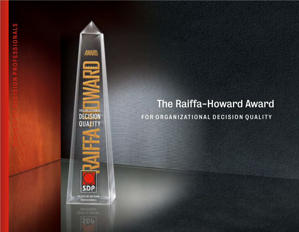The Raiffa Howard Award // Information