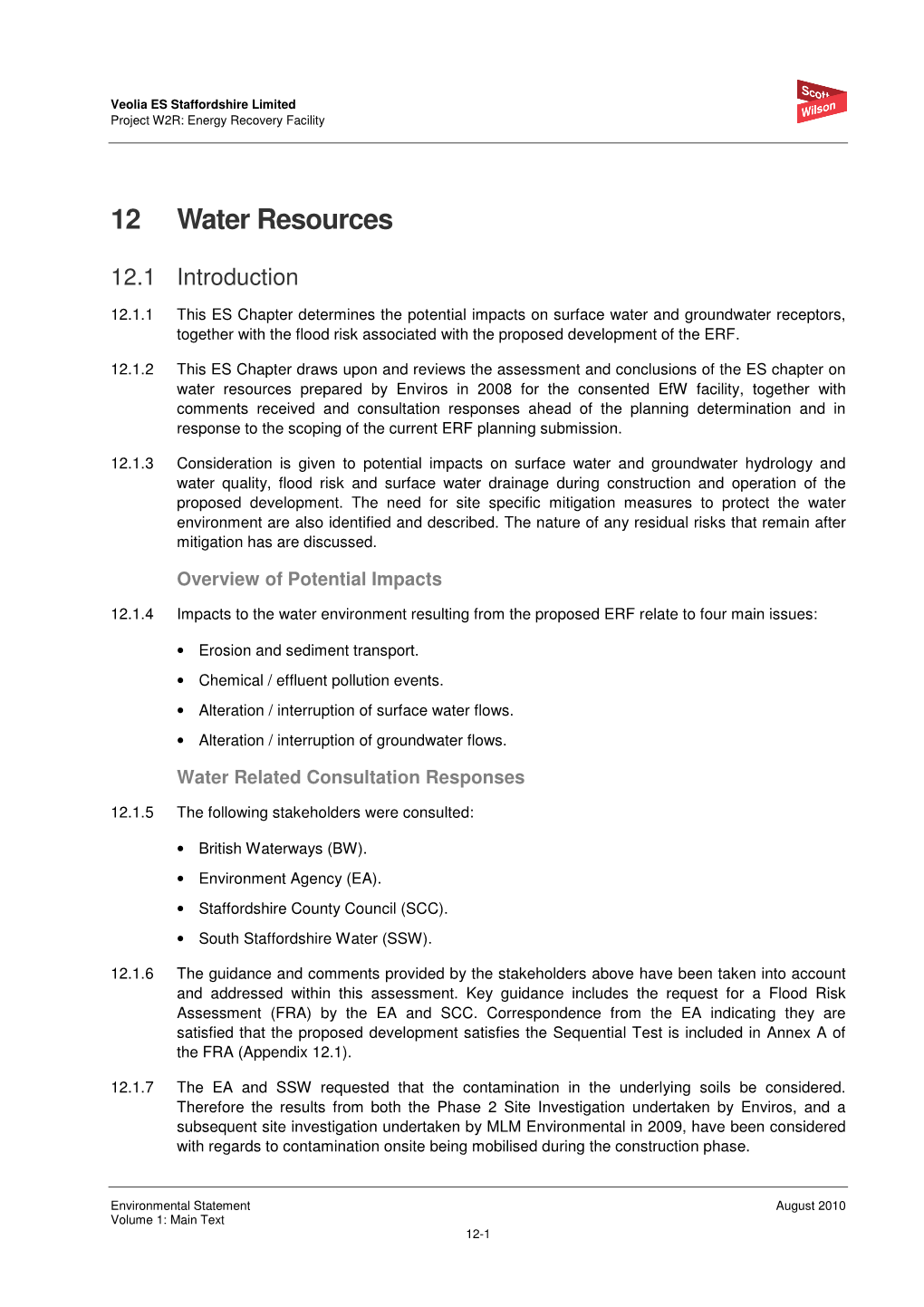 12 Water Resources