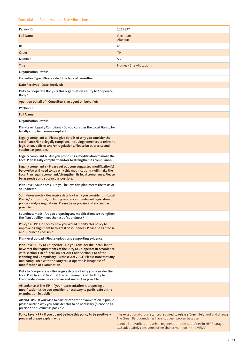 Homes - Site Allocations