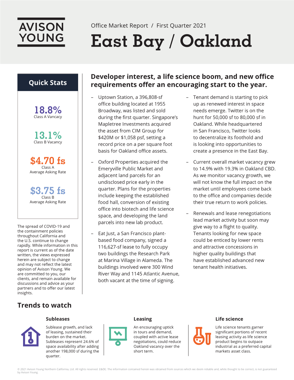 East Bay-Oakland Office Market Report