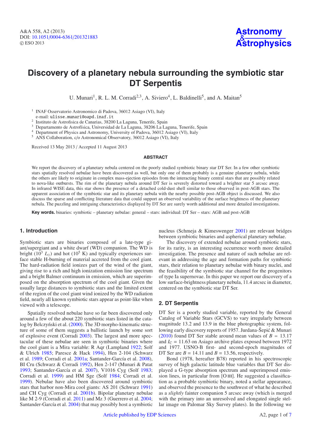 Discovery of a Planetary Nebula Surrounding the Symbiotic Star DT Serpentis