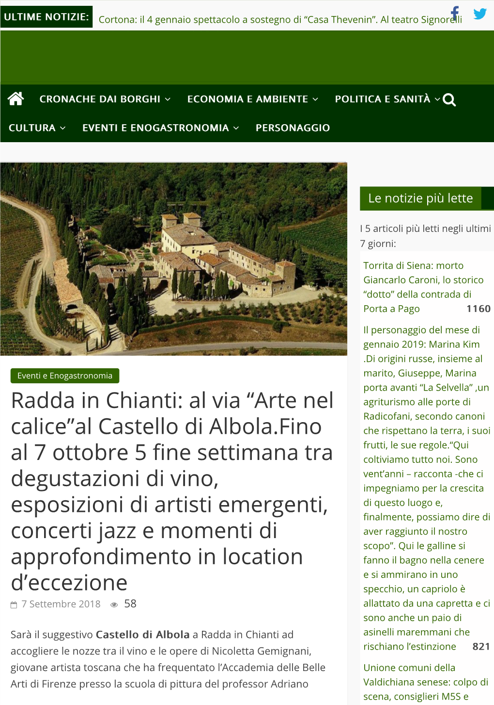 Radda in Chianti: Al Via “Arte Nel Calice”Al