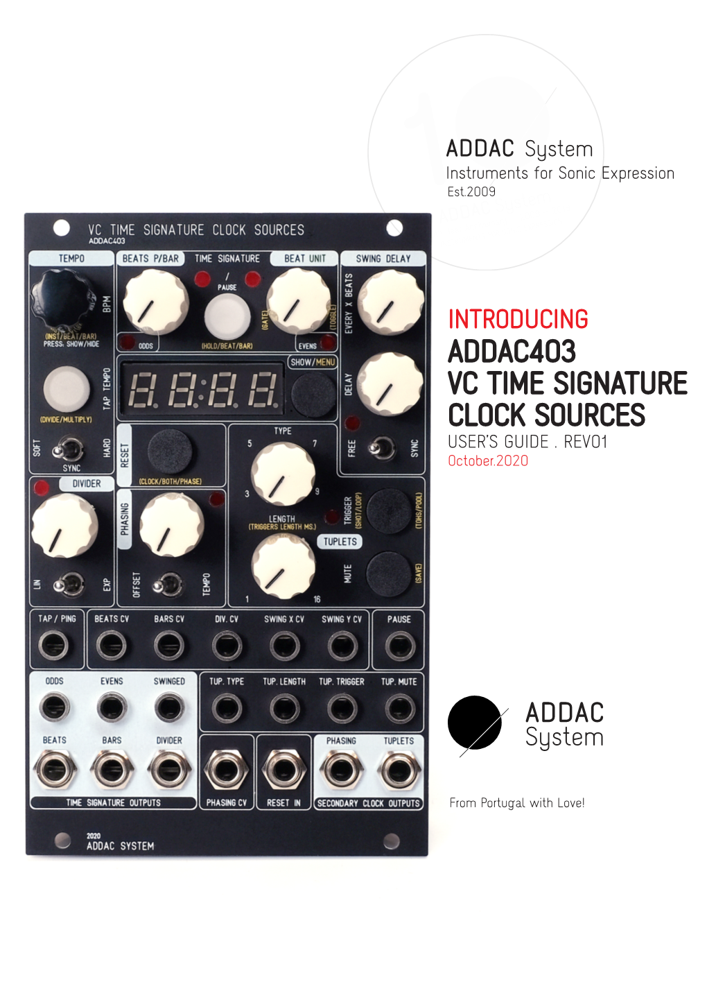 Addac403 Vc Time Signature Clock Sources User’S Guide