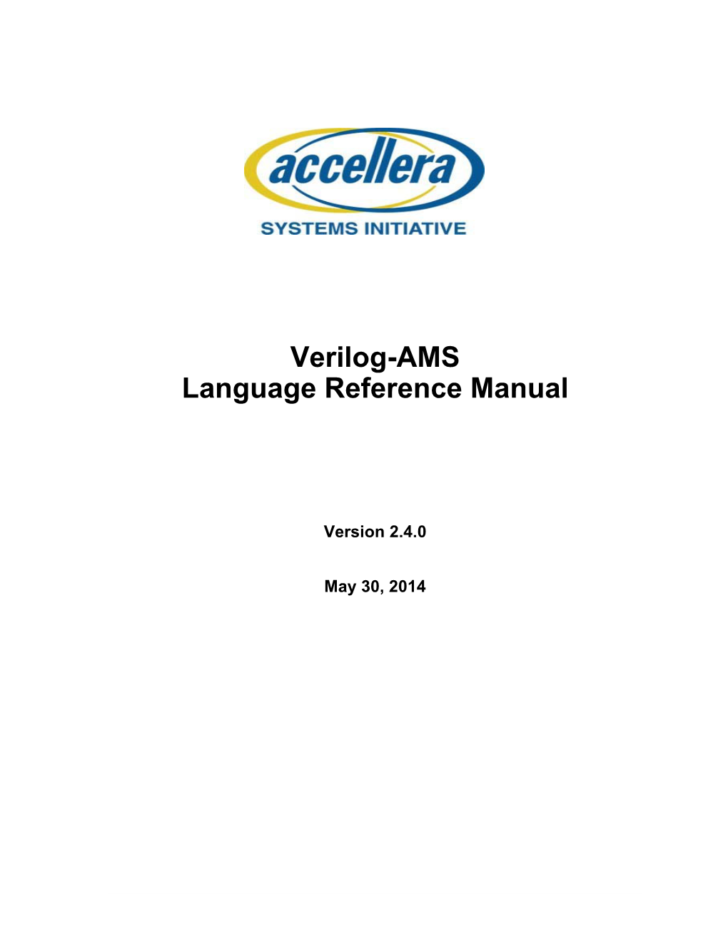 Verilog-AMS Language Reference Manual