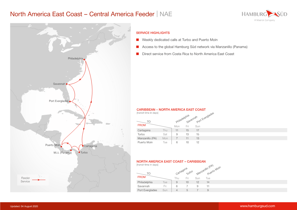 North America East Coast – Central America Feeder | NAE