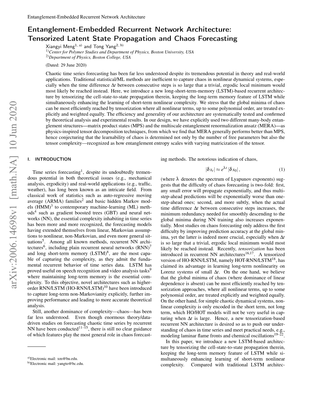 Arxiv:2006.14698V1 [Math.NA] 10 Jun 2020