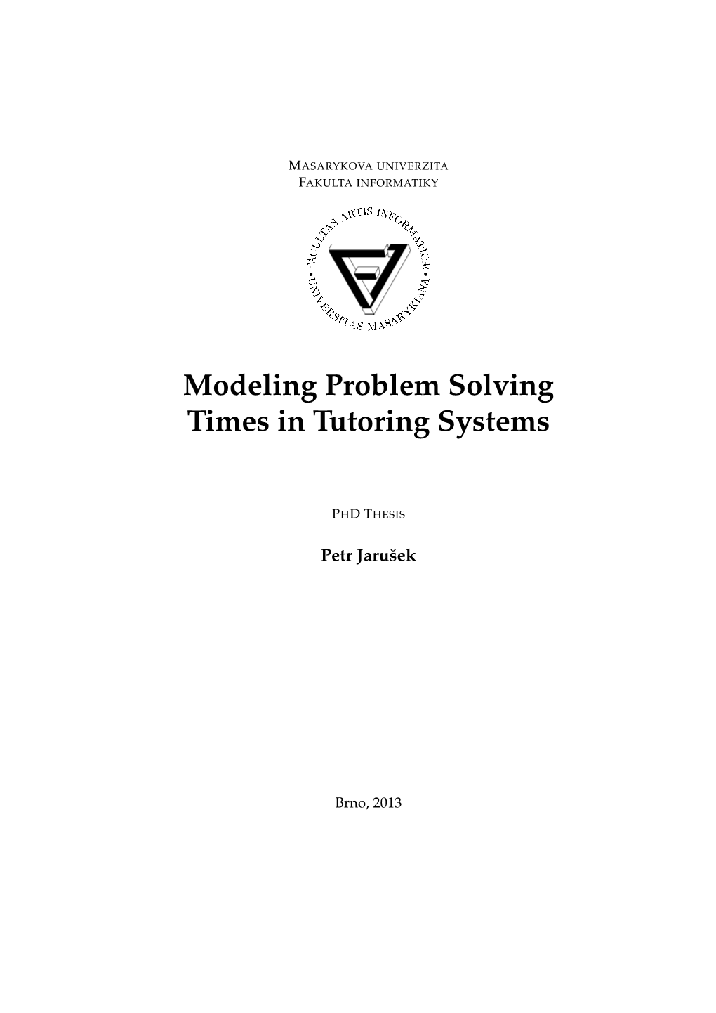 Modeling Problem Solving Times in Tutoring Systems