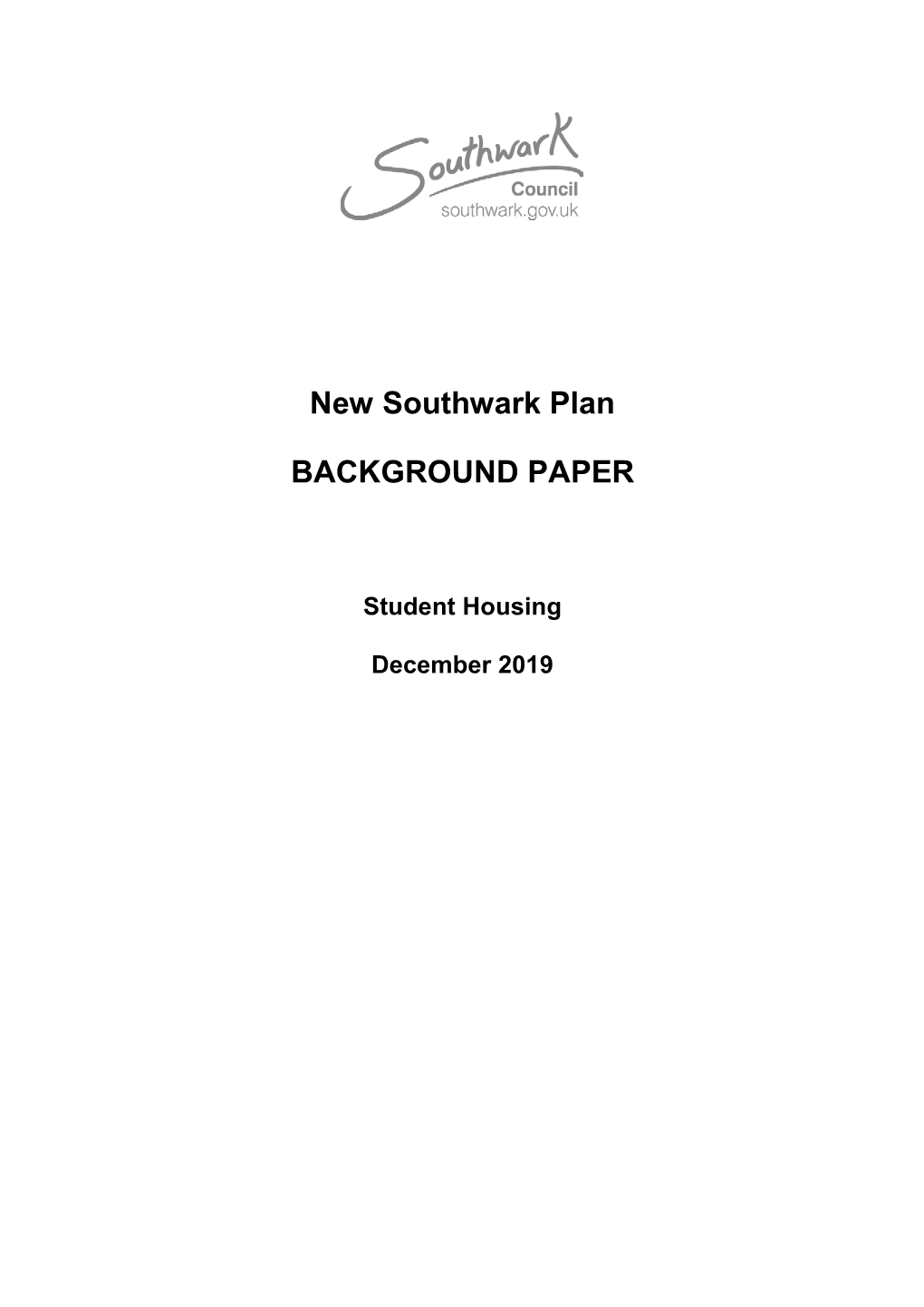 Student Housing Background Paper