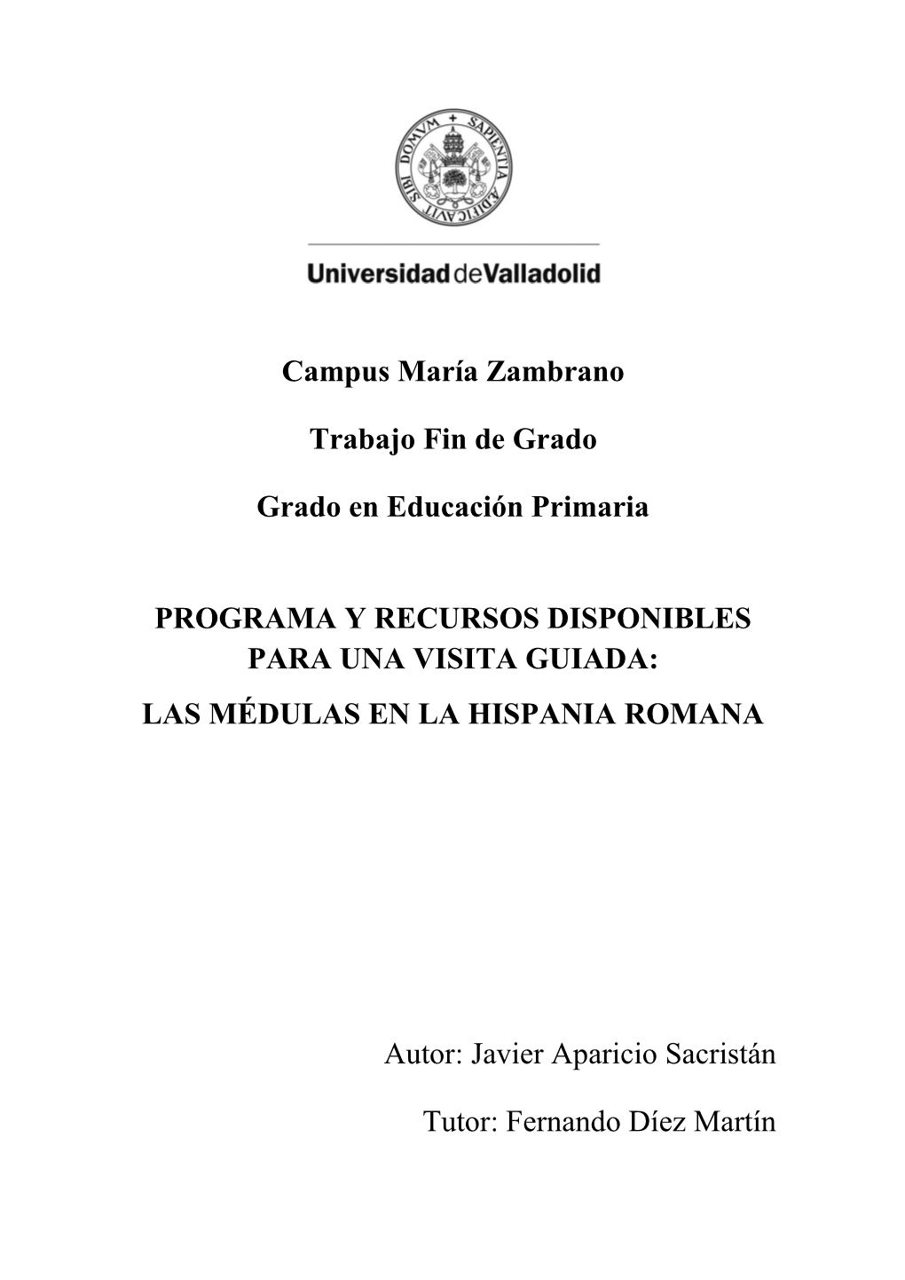 Campus María Zambrano Trabajo Fin De Grado Grado En