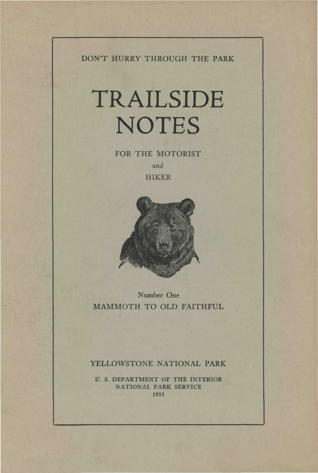 Trailside Notes