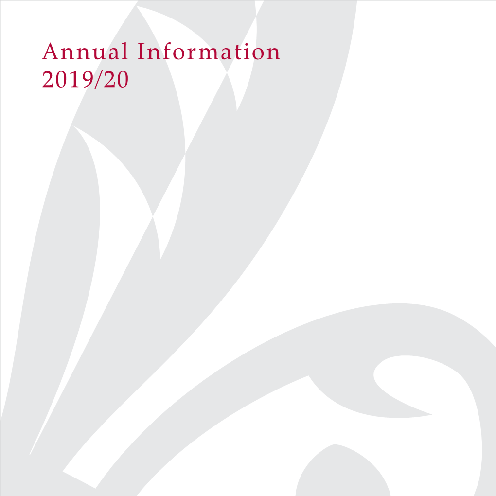 Annual Information 2019/20 Admissions Fees