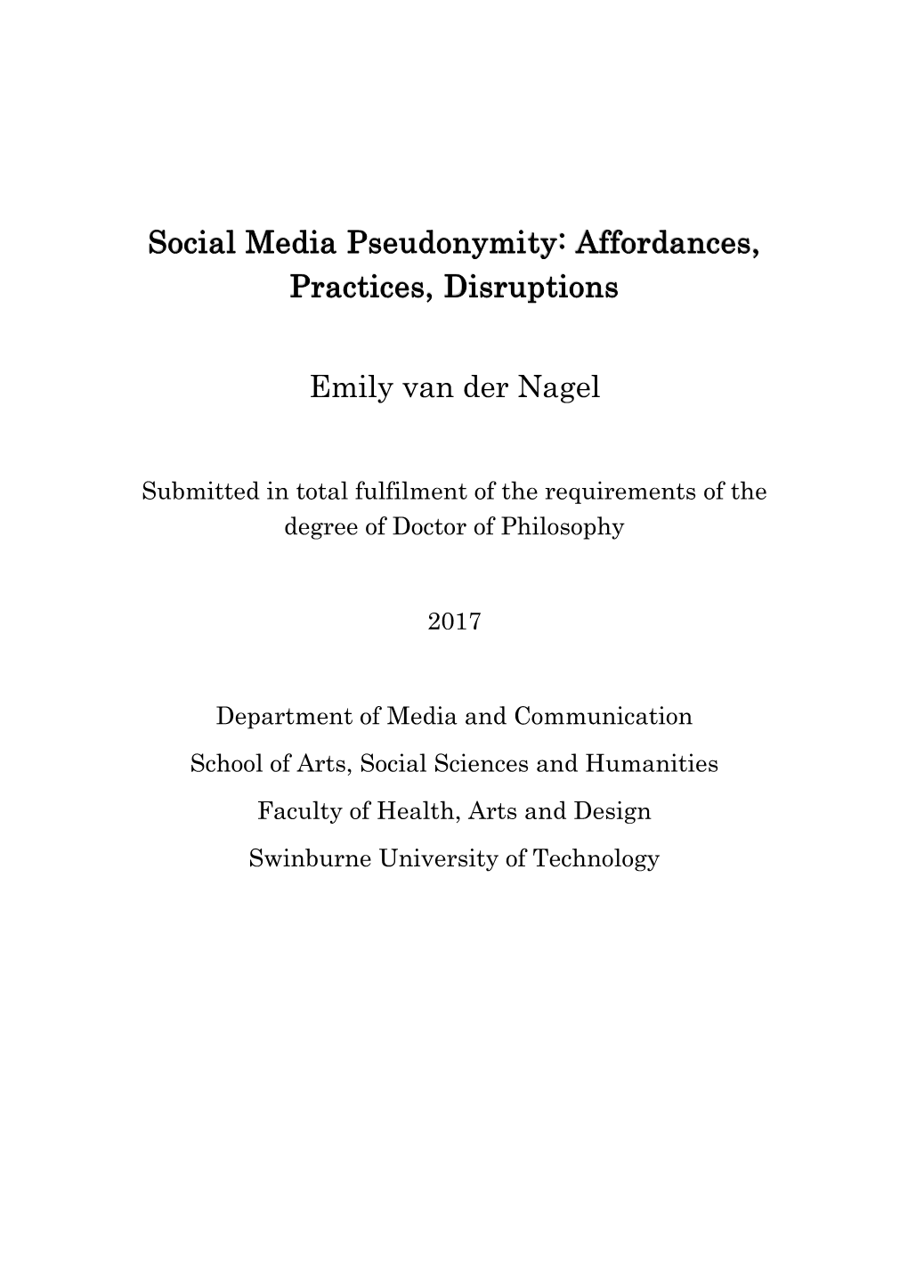 Emily Van Der Nagel Thesis