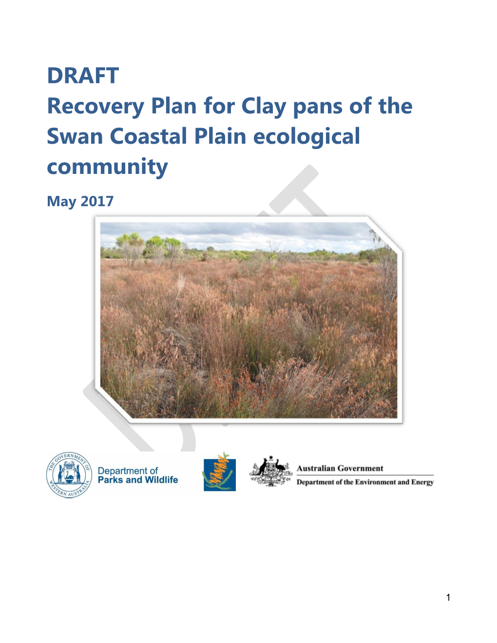 DRAFT Recovery Plan for Clay Pans of the Swan Coastal Plain Ecological Community