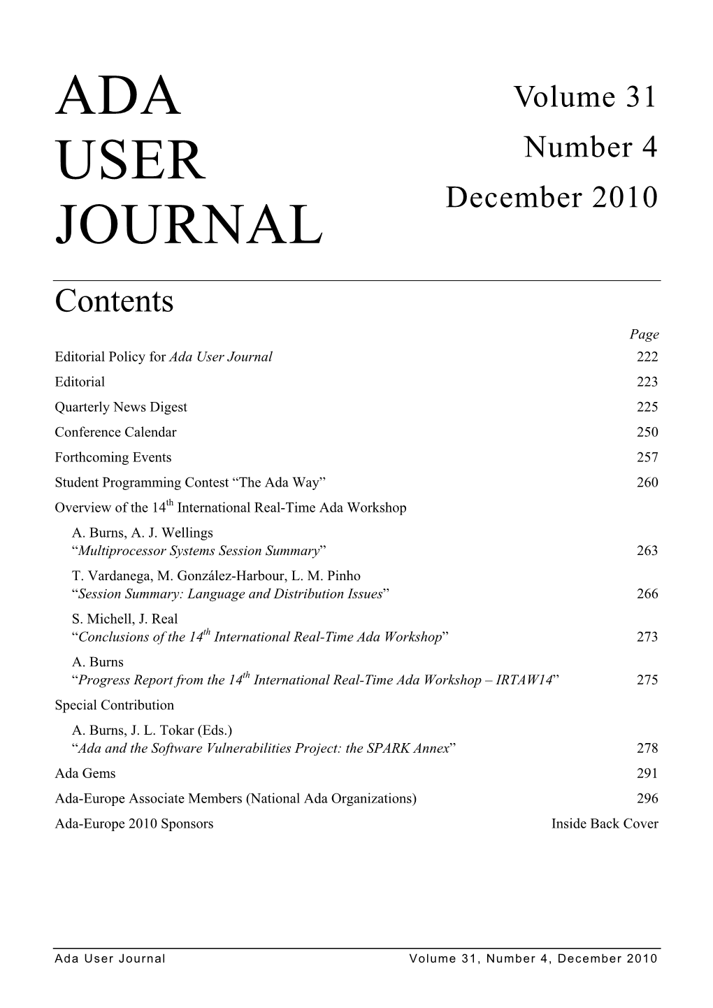 Annex SPARK – Final Draft Problematic, Mainly Owing to the Presence of Unspecified and Undefined Features in Programming Languages