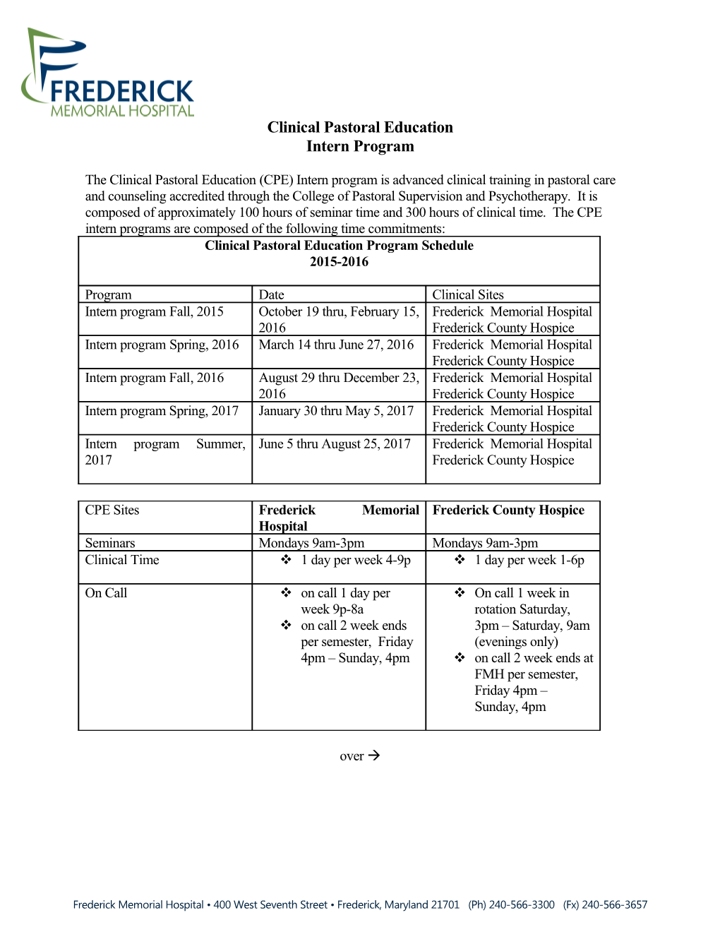 Clinical Pastoral Education