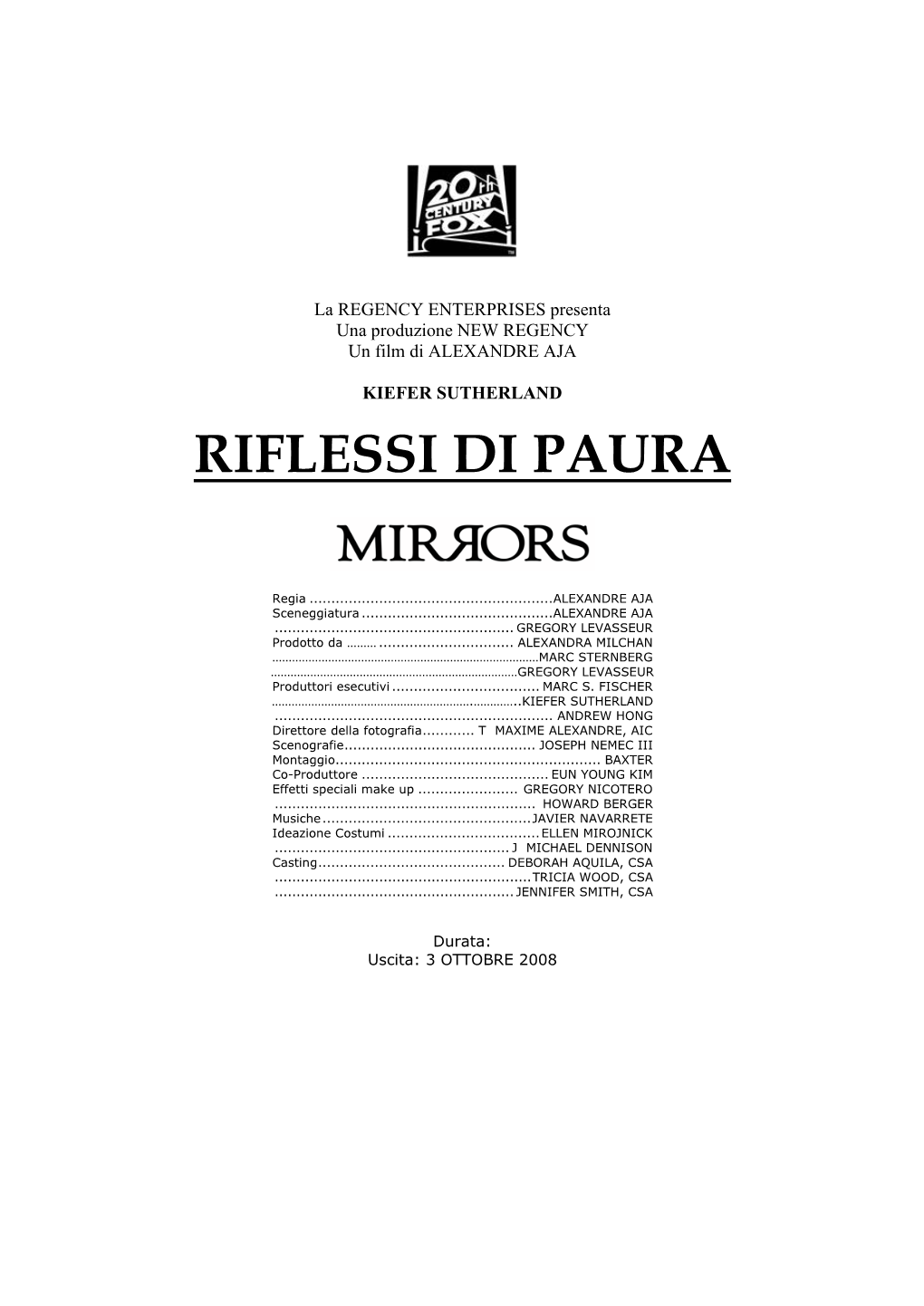 Riflessi Di Paura