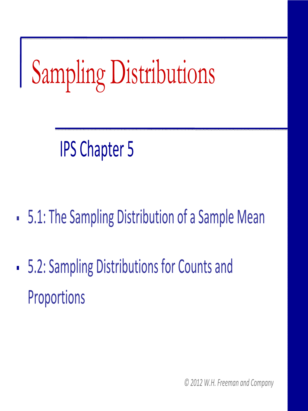 Sampling Distributions