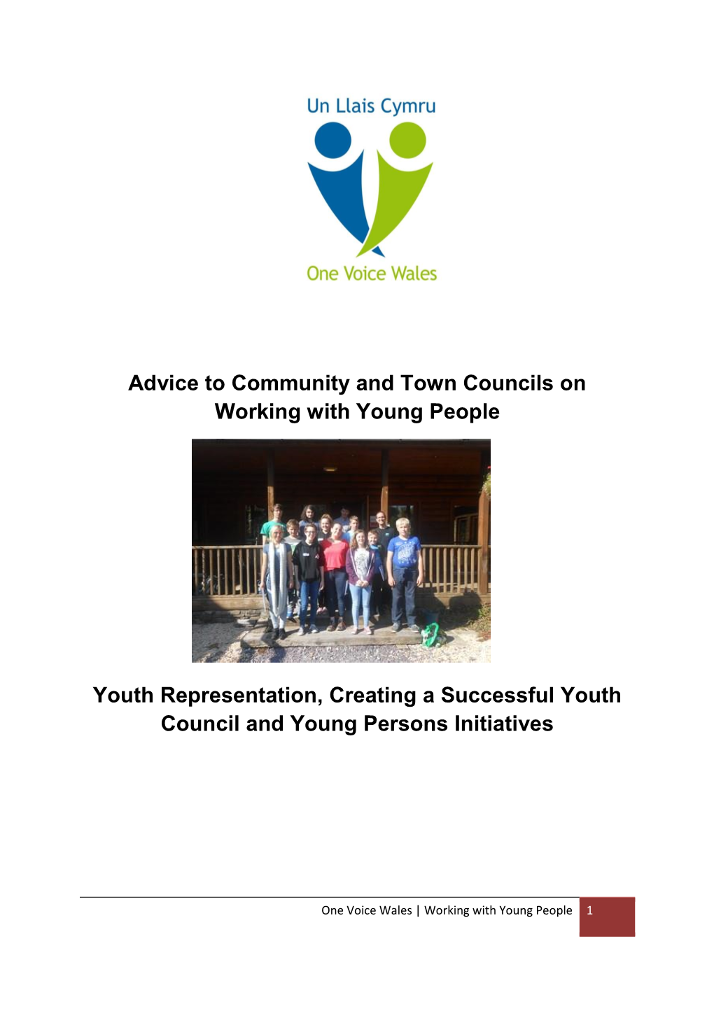 Advice to Community and Town Councils on Working with Young People Youth Representation, Creating a Successful Youth Council