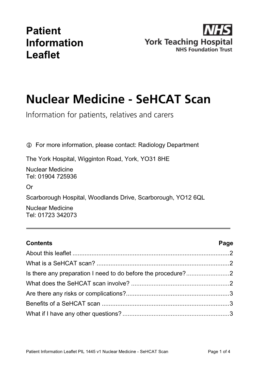 Nuclear Medicine - Sehcat Scan