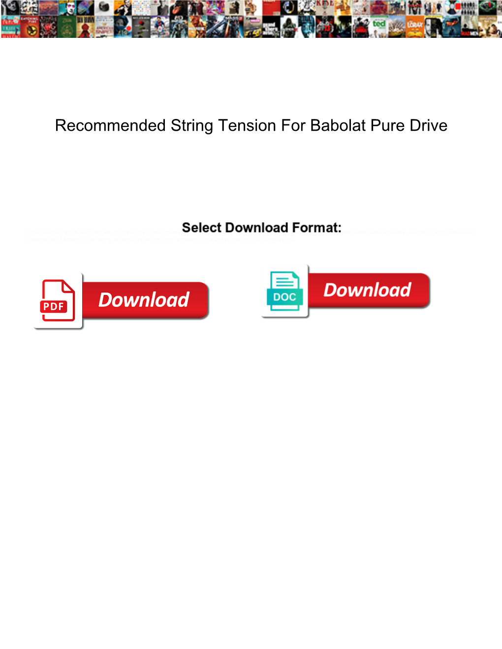 Recommended String Tension for Babolat Pure Drive