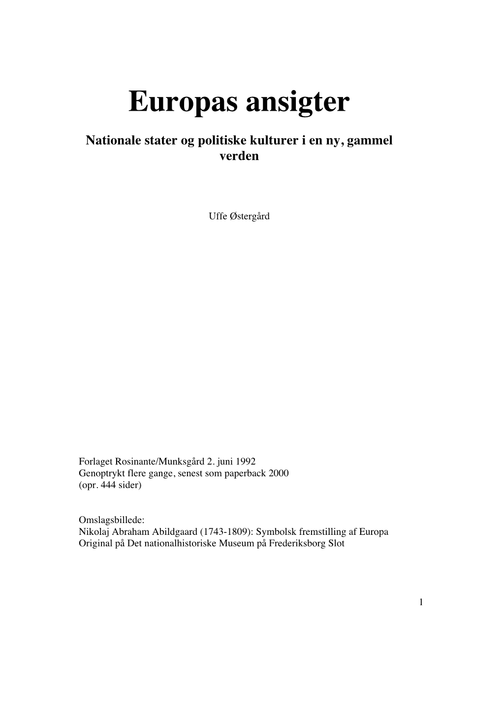 Europas Ansigter